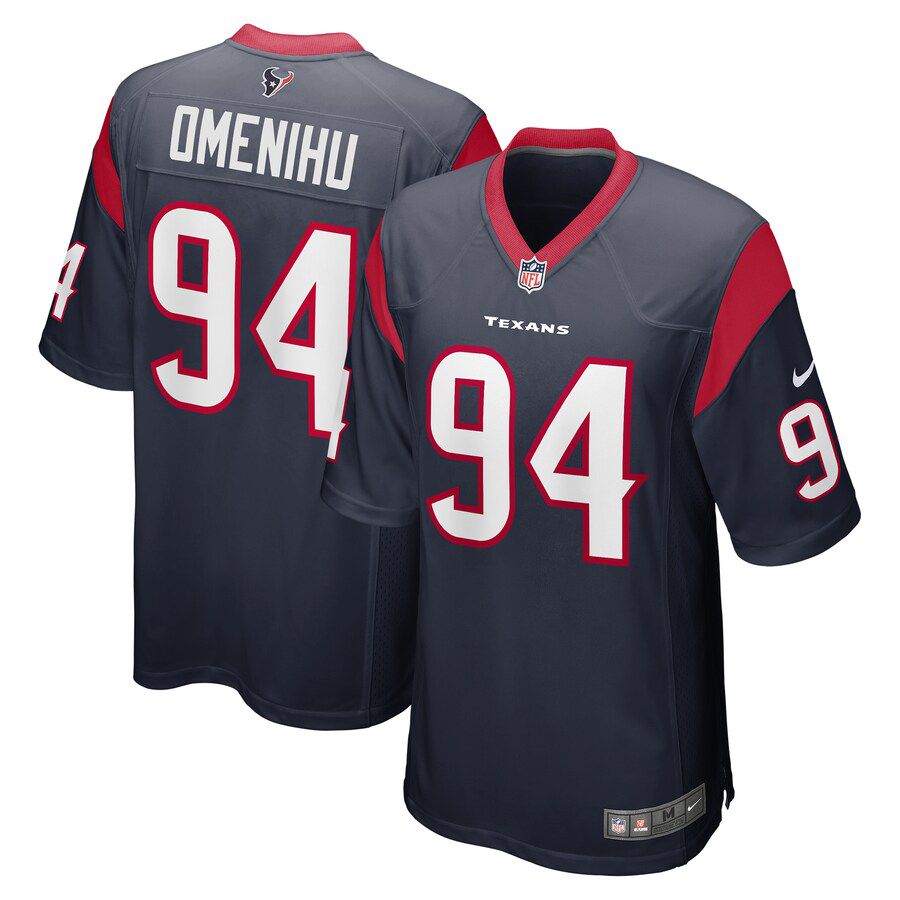 Men Houston Texans #94 Charles Omenihu Nike Navy Game NFL Jersey